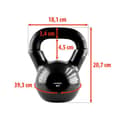 Miniatyrbillede 6 af 6: KNV08 SORT KETTLEBELL STØBEJRN VINYLBETRÆKET HMS