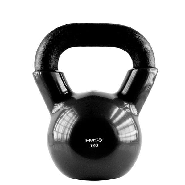 KNV08 SORT KETTLEBELL STØBEJRN VINYLBETRÆKET HMS