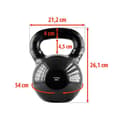 Miniatyrbild 5 av 5: KNV20 SVART KETTLEBELL GJUTJÄRN VINYLBELAGD HMS
