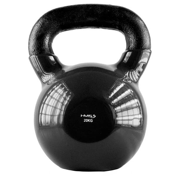 KNV20 SVART KETTLEBELL GJUTJÄRN VINYLBELAGD HMS
