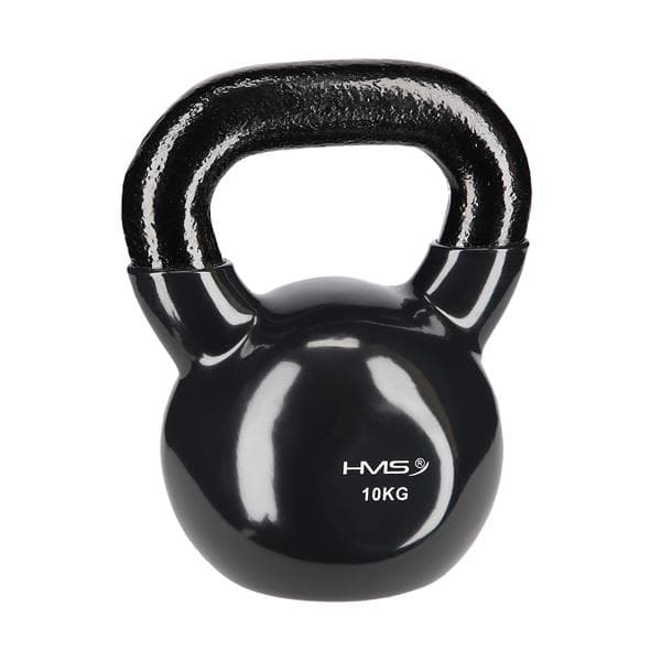 KNV10 SORT KETTLEBELL STØBEJRN VINYLBETRÆKET HMS