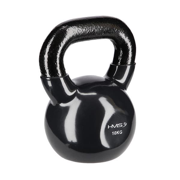 KNV10 SORT KETTLEBELL STØBEJRN VINYLBETRÆKET HMS