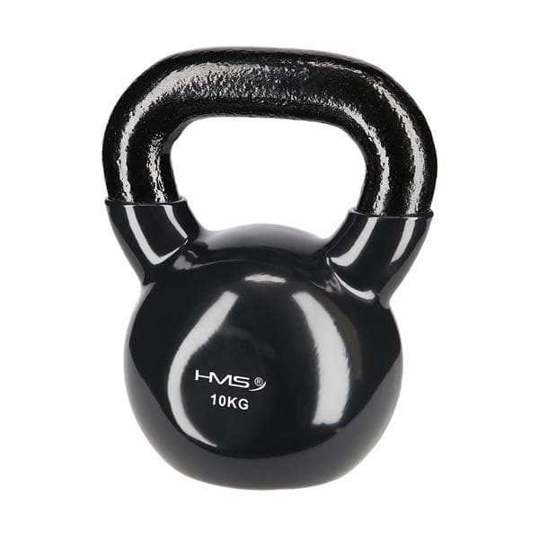 KNV10 SORT KETTLEBELL STØBEJRN VINYLBETRÆKET HMS
