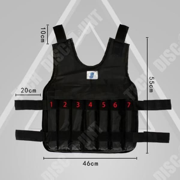 TD® viktväst 50 kg Max belastning Träning Boxning Löpning Träning Gym Osynlig viktväst