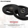 Miniatyrbillede 4 af 6: PH Fitness Vægtskivesæt – Premium Tri-Grip Gummi & Støbejern – 50mm Hul – Til Powerlifting, Styrketræning & Hjemmegym
