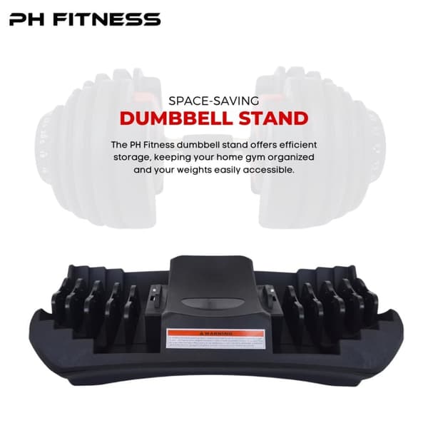 PH Fitness Justerbar Hantel 24kg – 15 Viktnivåer i 1 Hantel – För Hemmaträning & Styrketräning – 1 st