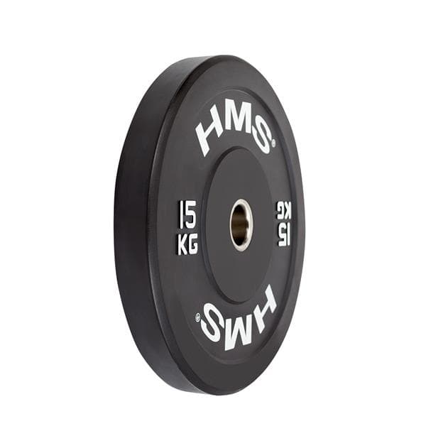 BBR15 SVART OLYMPISK PLATE STÖTTFÖRARE 15 KG HMS