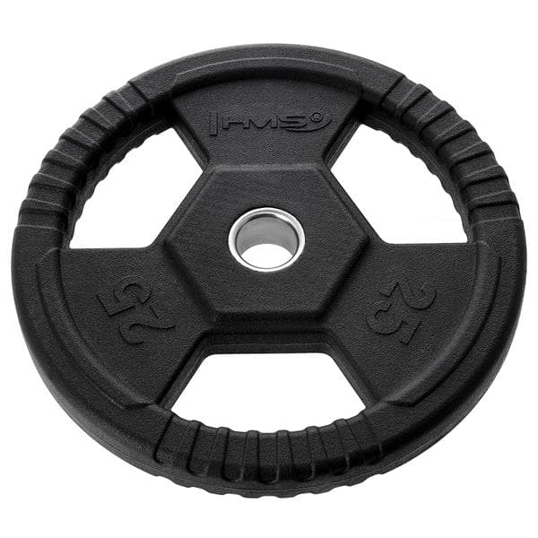 TOH25 SORT OLYMPISK PLADE GUMMIBETRAGT 25 KG HMS