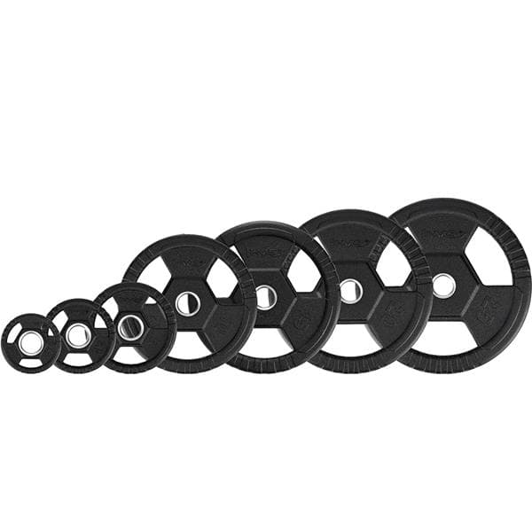 TOH25 SORT OLYMPISK PLADE GUMMIBETRAGT 25 KG HMS