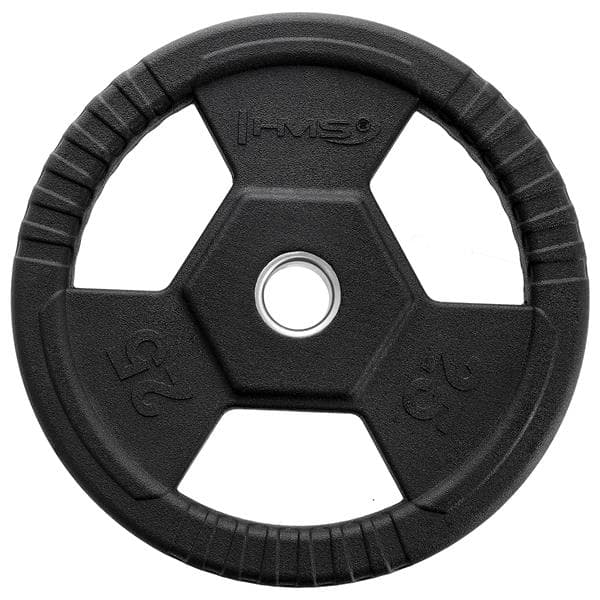 TOH25 SORT OLYMPISK PLADE GUMMIBETRAGT 25 KG HMS
