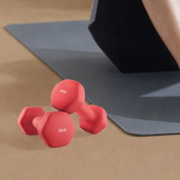 Hantelset, SONGMICS Kvinnors 2-pack, 20x8.5 cm, Röd