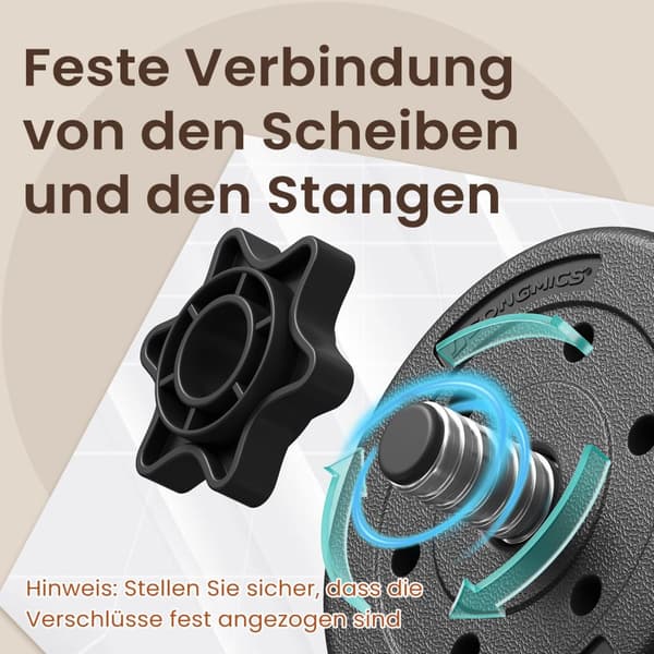 Justerbart plasthantelset, SONGMICS Unisex Vuxen, 35x14 cm, Bläcksvart