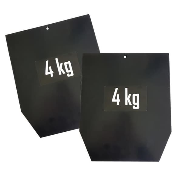Stålplatta för 15 kg Pro viktad väst - SVELTUS - 4 kg x2 - Fitness - Vuxen - Svart