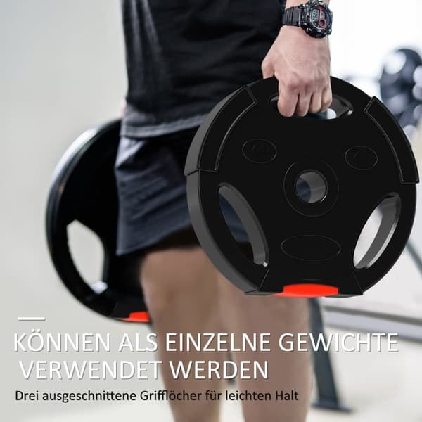 Dumbbell Vægt Sæt, 4er-Set, 2x5 kg/7.5kg, Sort