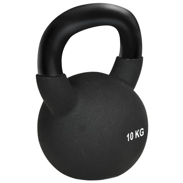 Kettlebell, 10 KG, 19x12x22 cm, Sort
