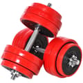 Miniatyrbillede 1 af 9: Dumbbell Sæt, 2-IN-1, Rød+Sort