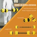 Miniatyrbillede 4 af 9: Dumbbell Sæt, 25 kg, Gul Sort