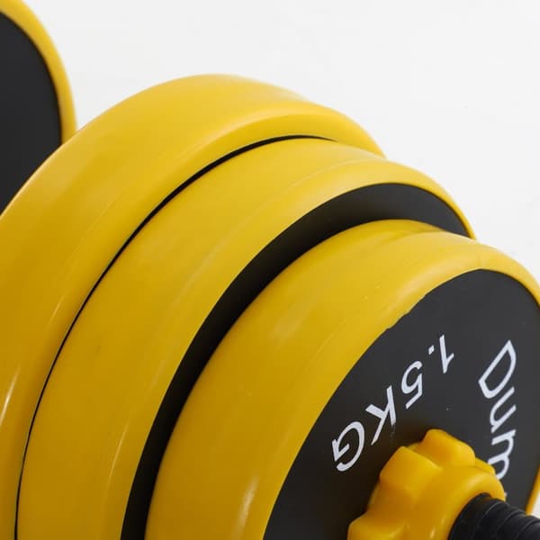 Dumbbell Sæt, 25 kg, Gul Sort