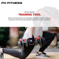 Pikkukuva 9 / 9: PH Fitness Uudet Säädettävät Käsipainot Setti (2 kpl) – Premium Dumbbellit 2,5–24 kg – 15 Painotasoa – Yhden Käden Säätö