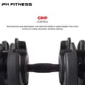 Pikkukuva 3 / 9: PH Fitness Uudet Säädettävät Käsipainot Setti (2 kpl) – Premium Dumbbellit 2,5–24 kg – 15 Painotasoa – Yhden Käden Säätö