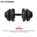 Miniatyrbild 4 av 9: PH Fitness Nya Justerbara Hantlar (1 st) – Premium Dumbbell 2,5–24 kg – 15 Viktlägen – Enhandsgrepp & Snabb Justering