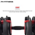Miniatyrbild 3 av 9: PH Fitness Nya Justerbara Hantlar (1 st) – Premium Dumbbell 2,5–24 kg – 15 Viktlägen – Enhandsgrepp & Snabb Justering