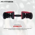 Miniatyrbild 6 av 9: PH Fitness Nya Justerbara Hantlar (1 st) – Premium Dumbbell 2,5–24 kg – 15 Viktlägen – Enhandsgrepp & Snabb Justering