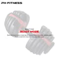 Miniatyrbild 8 av 9: PH Fitness Nya Justerbara Hantlar (1 st) – Premium Dumbbell 2,5–24 kg – 15 Viktlägen – Enhandsgrepp & Snabb Justering