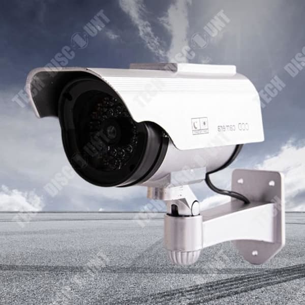 TD® Simuleringskamera Dubbel solcellsdriven Blinkande rött ljus Utomhus Vattentät Enkel att installera