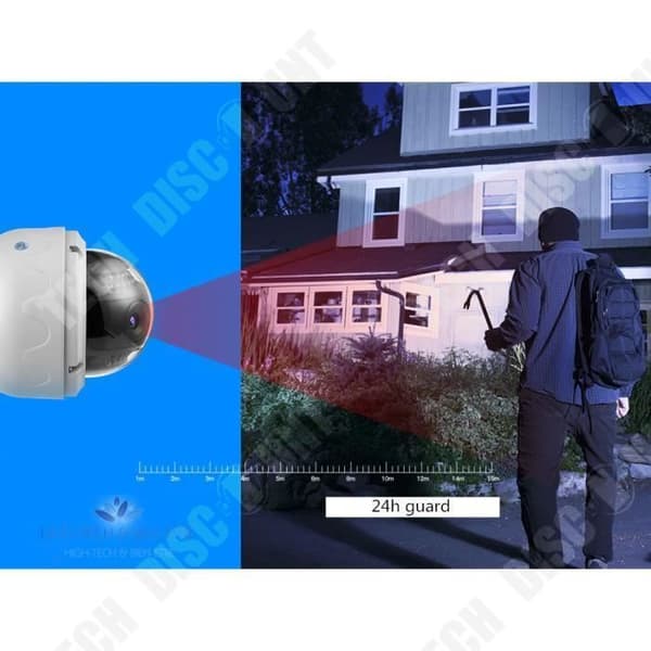 TD® IP, WIFI, HD 720P utomhusmotoriserad kupolkamera med mobilapplikation - Security Mania