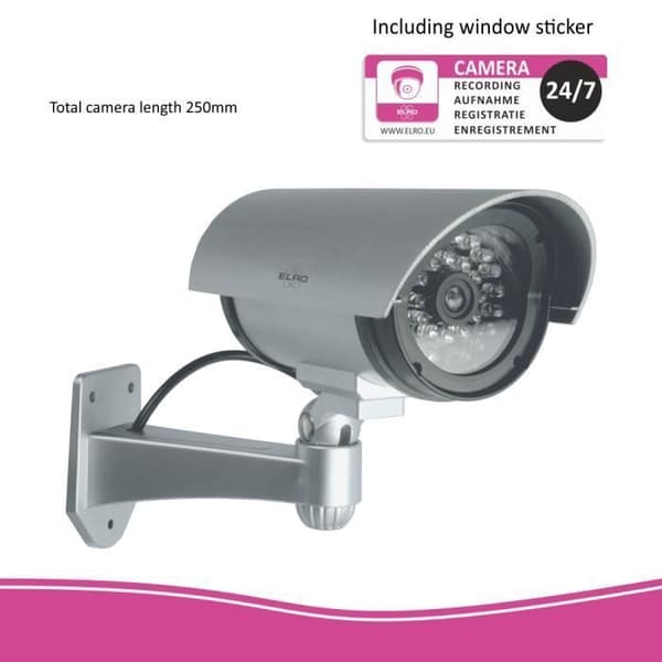 ELRO CDB25S-2 Dummy utomhuskamera med LED-2-paket