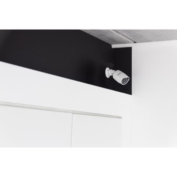 Dummy-kamera - CHACON - Aluminium - Blå LED - Hvid