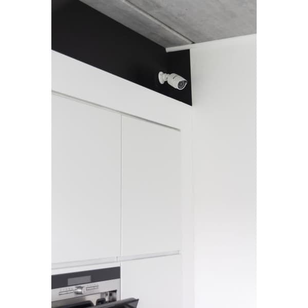 Dummy-kamera - CHACON - Aluminium - Blå LED - Hvid