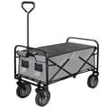 Miniatyrbild 2 av 4: SPRINGOS® Trädgårdsvagn Fällbar turistvagn med 4 hjul Maximal belastning 80 kg Grå