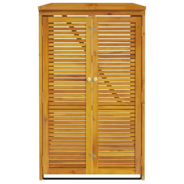 vidaXL Skjul för sopkärl 70x89x117 cm massivt akaciaträ