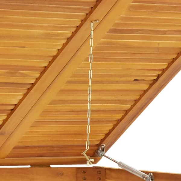 vidaXL tredobbelt skraldespandsskur 210x89x117 cm massivt akacietræ
