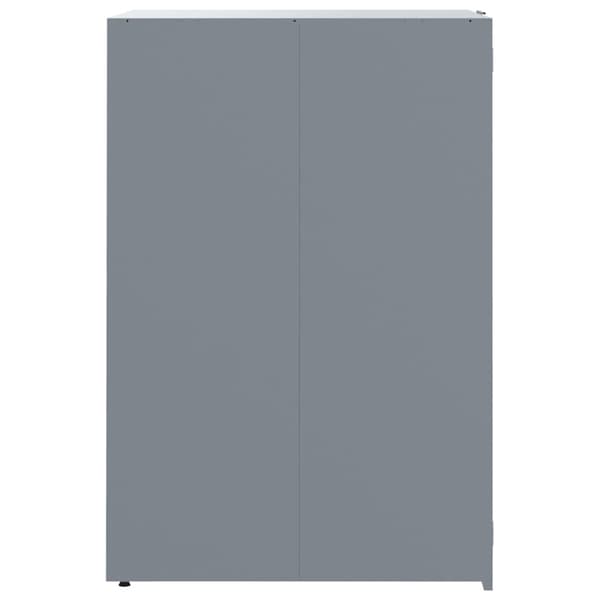 vidaXL Søppeldunkskur for 4 dunker grå 276x79x117 cm stål