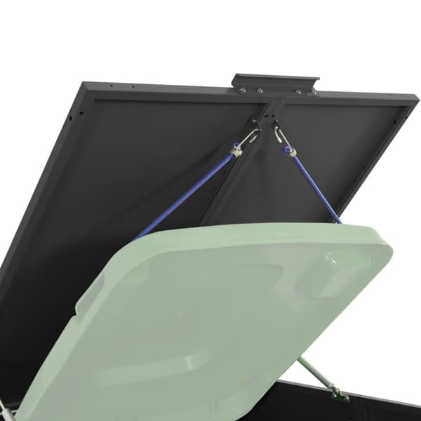 vidaXL Roskalaatikon säilytystila kolmelle musta 207x79x117 cm teräs