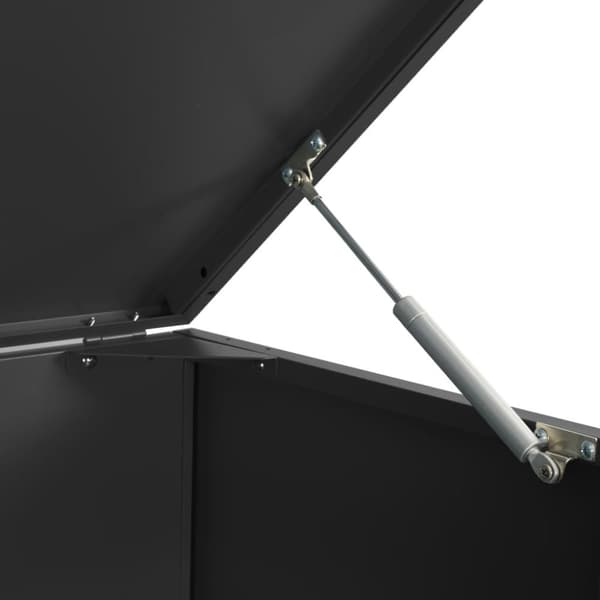 vidaXL Roskalaatikon säilytystila kolmelle musta 207x79x117 cm teräs