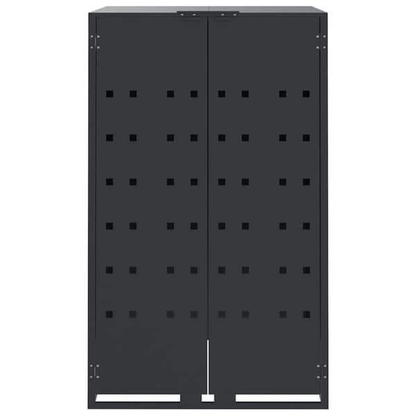 vidaXL Roskalaatikon säilytystila kuudelle antras. 414x79x117 cm teräs