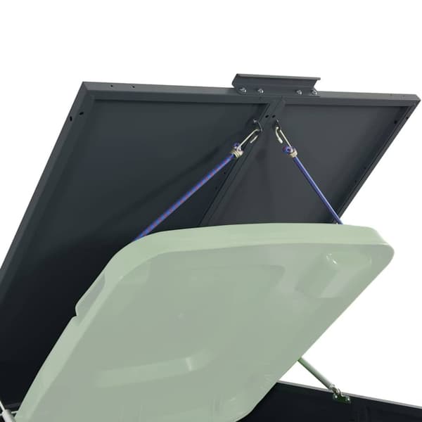 vidaXL skraldespandsskjuler 138x79x117 cm 2 rum stål antracit