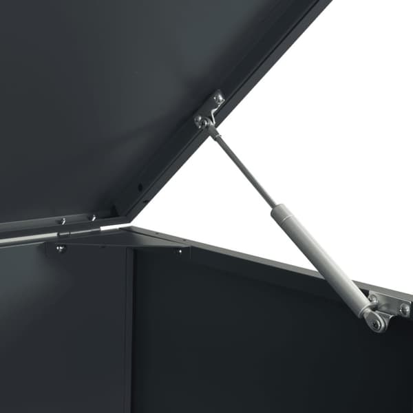 vidaXL skraldespandsskjuler 138x79x117 cm 2 rum stål antracit