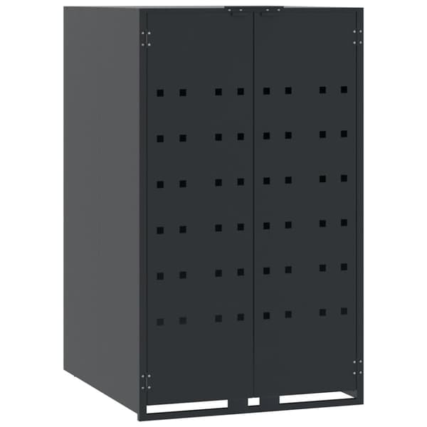 vidaXL skraldespandsskjuler 345x79x117 cm 5 rum stål antracit
