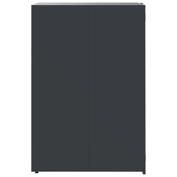 vidaXL skraldespandsskjuler 345x79x117 cm 5 rum stål antracit