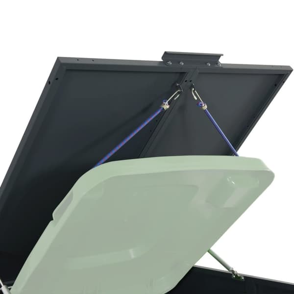 vidaXL skraldespandsskjuler 207x79x117 cm 3 rum stål antracit