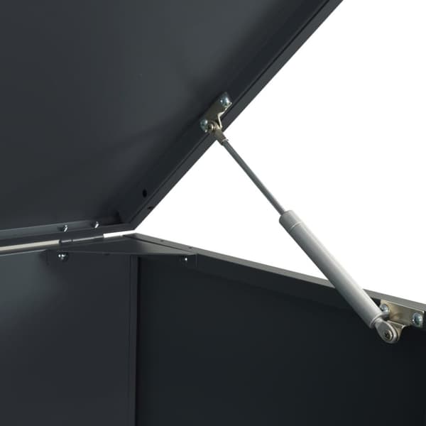 vidaXL skraldespandsskjuler 207x79x117 cm 3 rum stål antracit