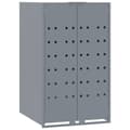 Pikkukuva 5 / 11: vidaXL Roskalaatikon säilytystila kuudelle harmaa 414x79x117 cm teräs