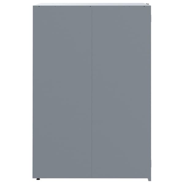 vidaXL Skjul för sopkärl för 3 platser grå 207x79x117 cm stål