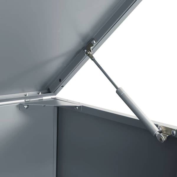 vidaXL Skjul för sopkärl för 3 platser grå 207x79x117 cm stål