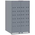Miniatyrbilde 5 av 11: vidaXL Søppeldunkskur for 5 dunker grå 345x79x117 cm stål